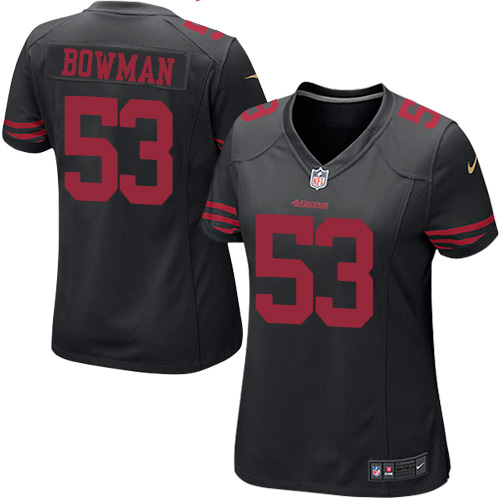 Women's Elite NaVorro Bowman Nike Jersey Black Alternate - #53 NFL San Francisco 49ers